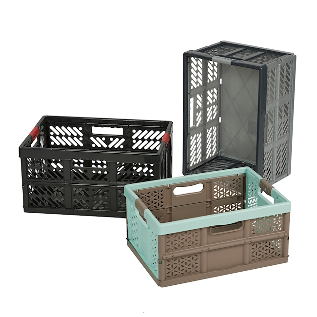 Collapsible carrier PP 32 lt grey/light blue